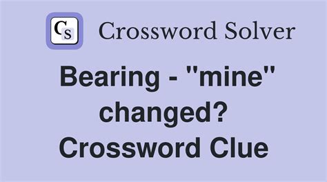 changed crossword clue.